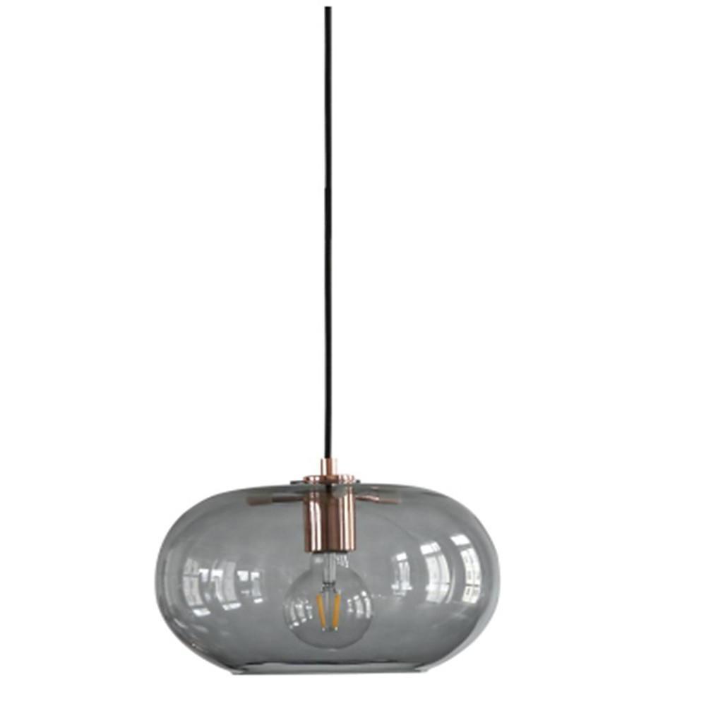 Elongated Globe Glass Pendant Light Nordic Style Hanging Lamp