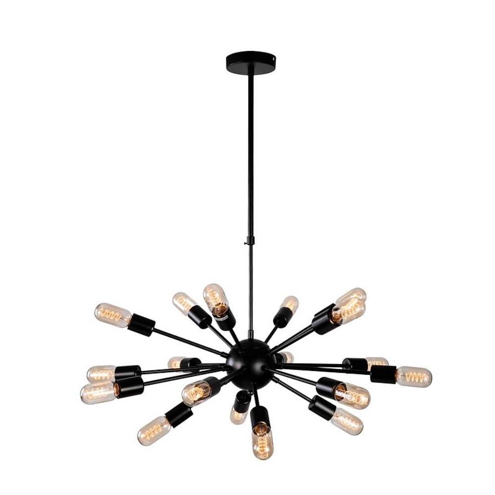 Mid-Century Sputnik Chandelier 18-Light Metal Ambient Fixture
