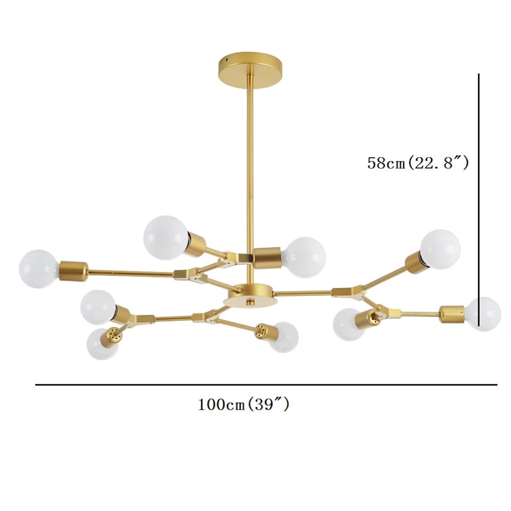 9-Light Sputnik Chandelier | Modern Metal Pendant Light