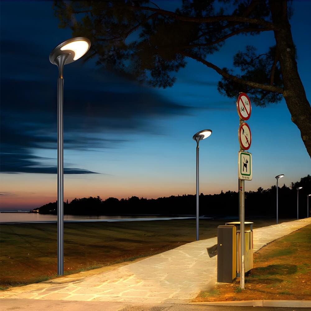 Modern Solar LED Street Light | IP65 Outdoor Aluminum Lamp Post