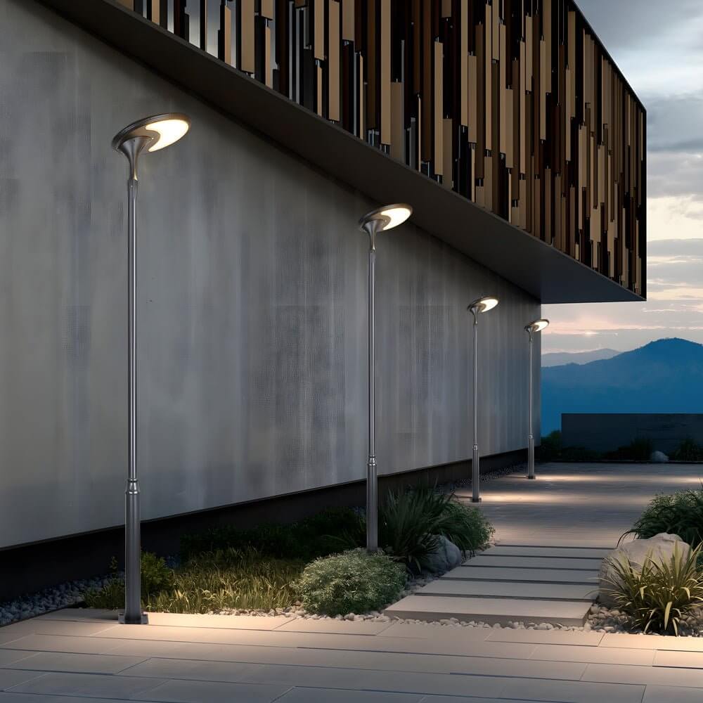 Modern Solar LED Street Light | IP65 Outdoor Aluminum Lamp Post