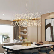 Modern Crystal Branch Pendant Light – Electroplated Metal E26/E27