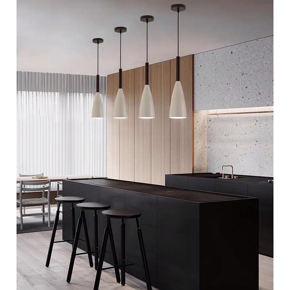 Modern Cone Pendant Light Metal LED Minimalist Island Lamp