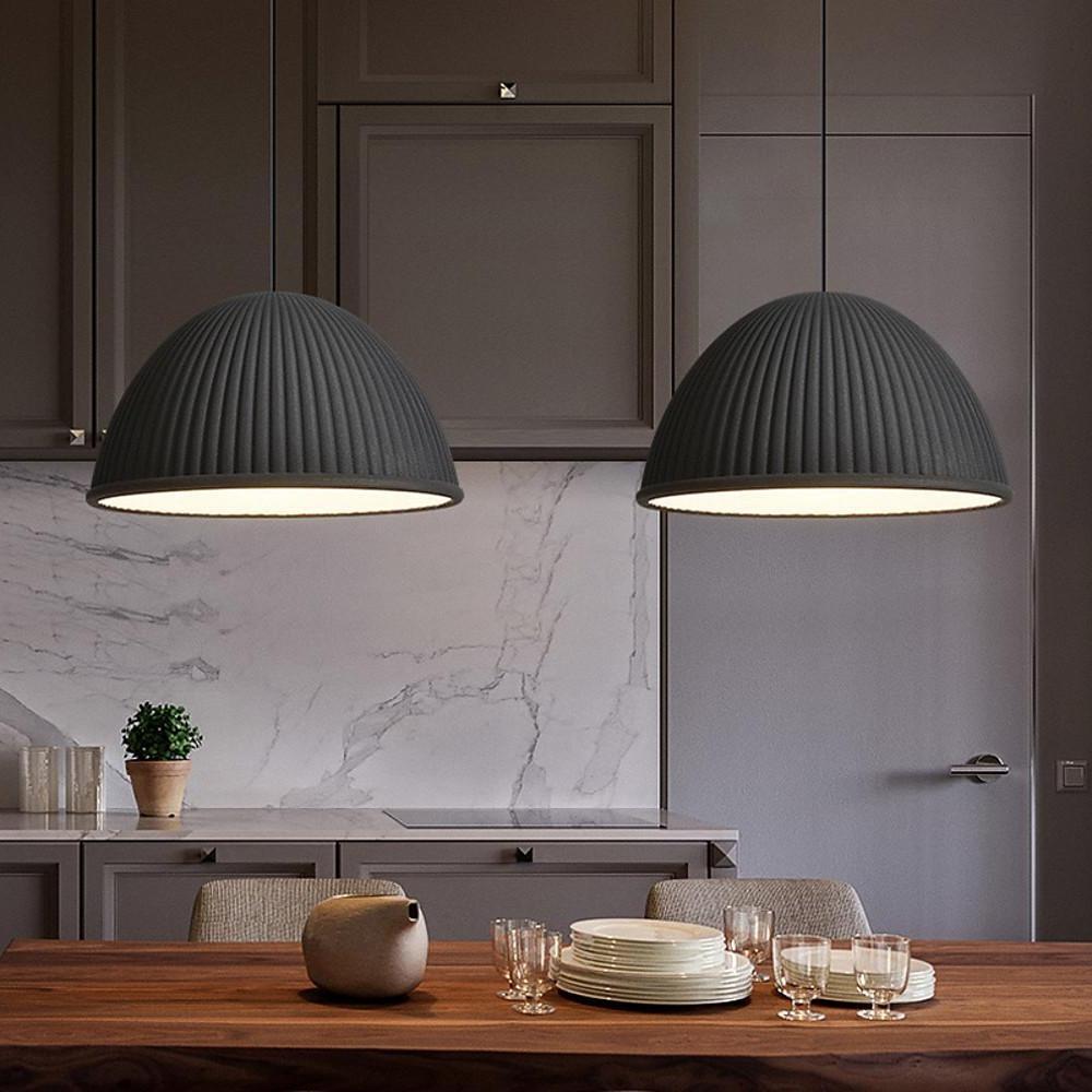 Artistic Dome Pendant Light Modern Metal Resin Ceiling Fixture