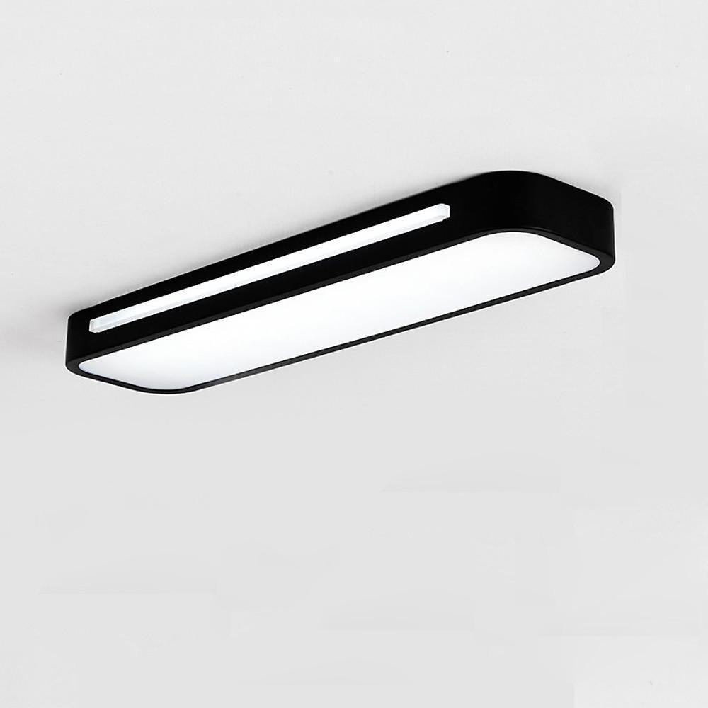 19" Modern Oval LED Flush Mount Ceiling Light Metal & Acrylic