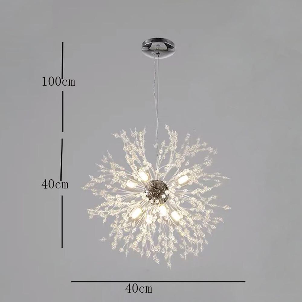 Modern Globe Crystal Chandelier 8-Light Pendant Ceiling Light