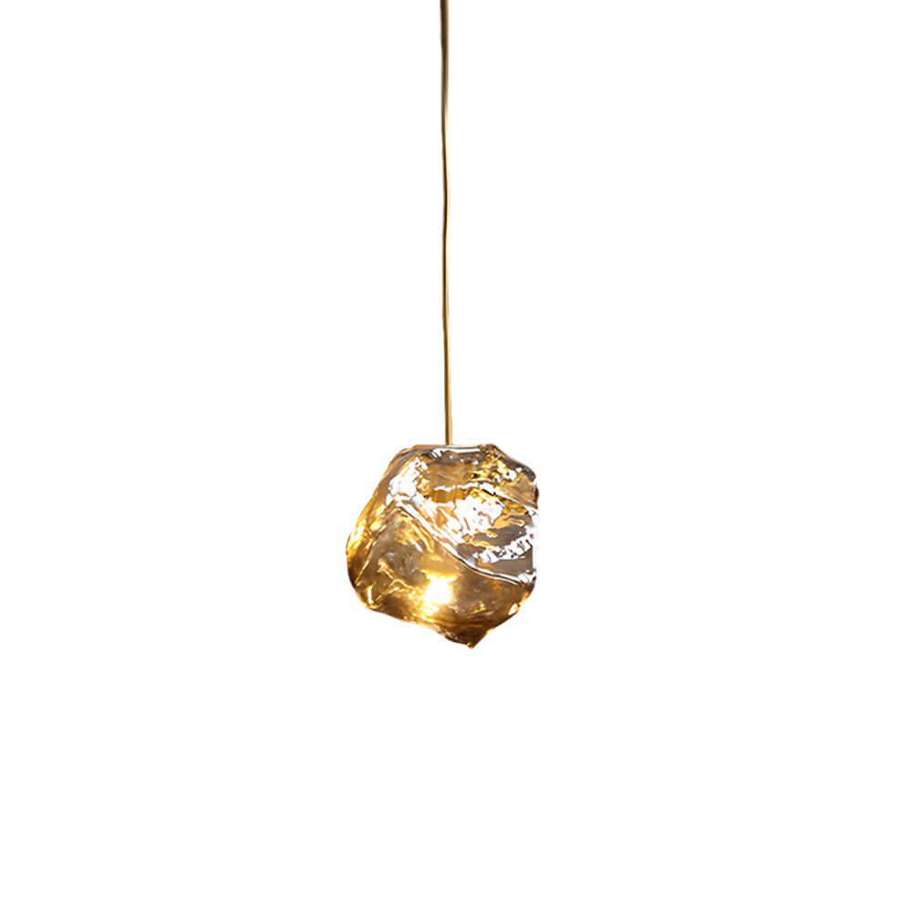 Lava Texture Glass Pendant Light Copper Post-Modern Chandelier