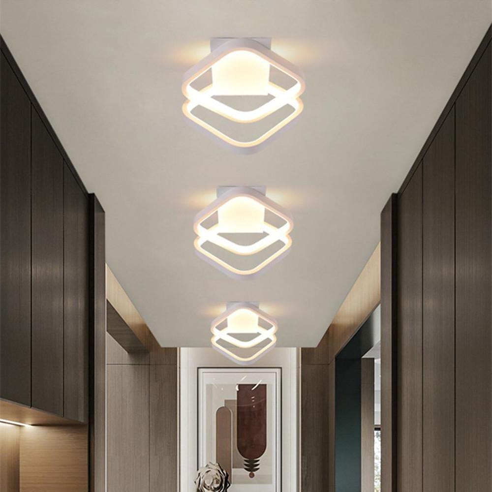 Modern Geometric LED Flush Mount Ceiling Light Metal Aluminum