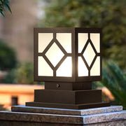 Modern Black LED Outdoor Post Light - Stainless Steel Waterproof