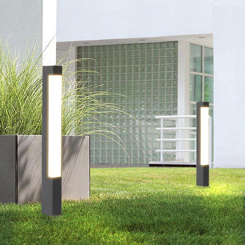 Modern Tall Aluminum LED Pathway Lights - Outdoor Bollard Lighting