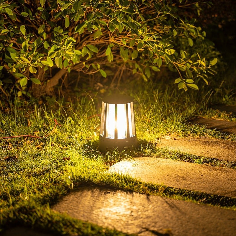 Modern Geometric LED Outdoor Post Light - Aluminum & Acrylic