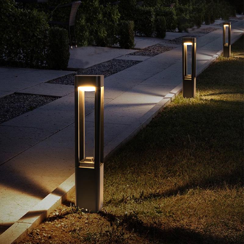 Modern Aluminum LED Bollard Light — Outdoor Pathway Lighting