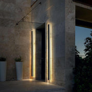Linear LED Outdoor Wall Light Dimmable Black Aluminum Minimalist