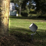 Modern Aluminum LED Outdoor Spotlight - Waterproof Garden Light Gray