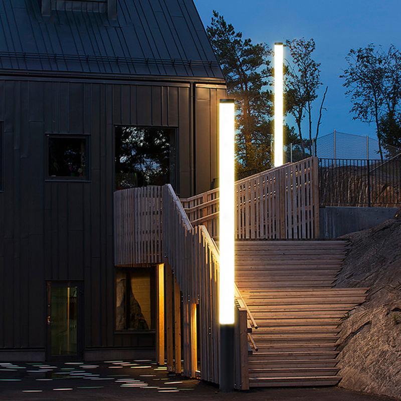 Slender Cylindrical LED Bollard Light for Pathway & Garden Outdoor