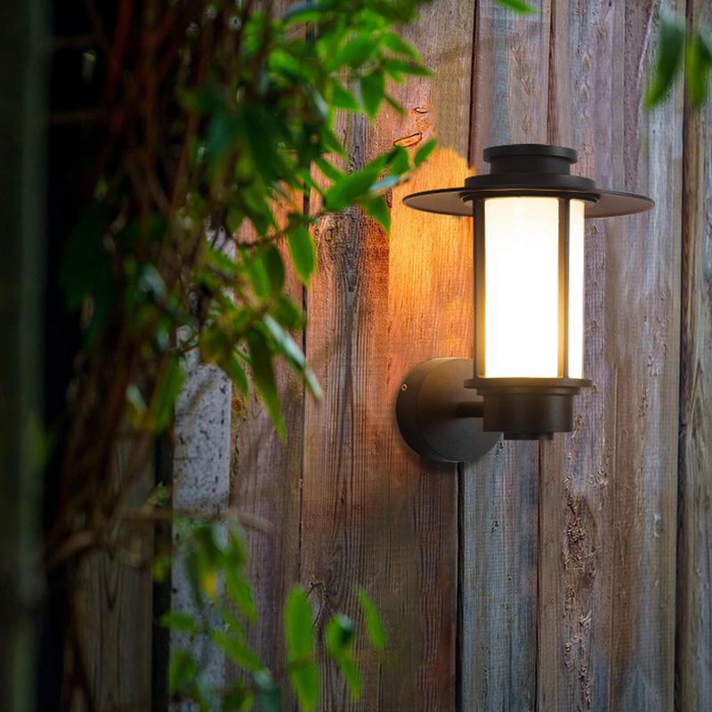Top Hat Retro Outdoor Wall Light – Waterproof LED Aluminum Black