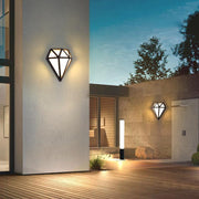 Rhombus LED Waterproof Modern Outdoor Wall Light - White