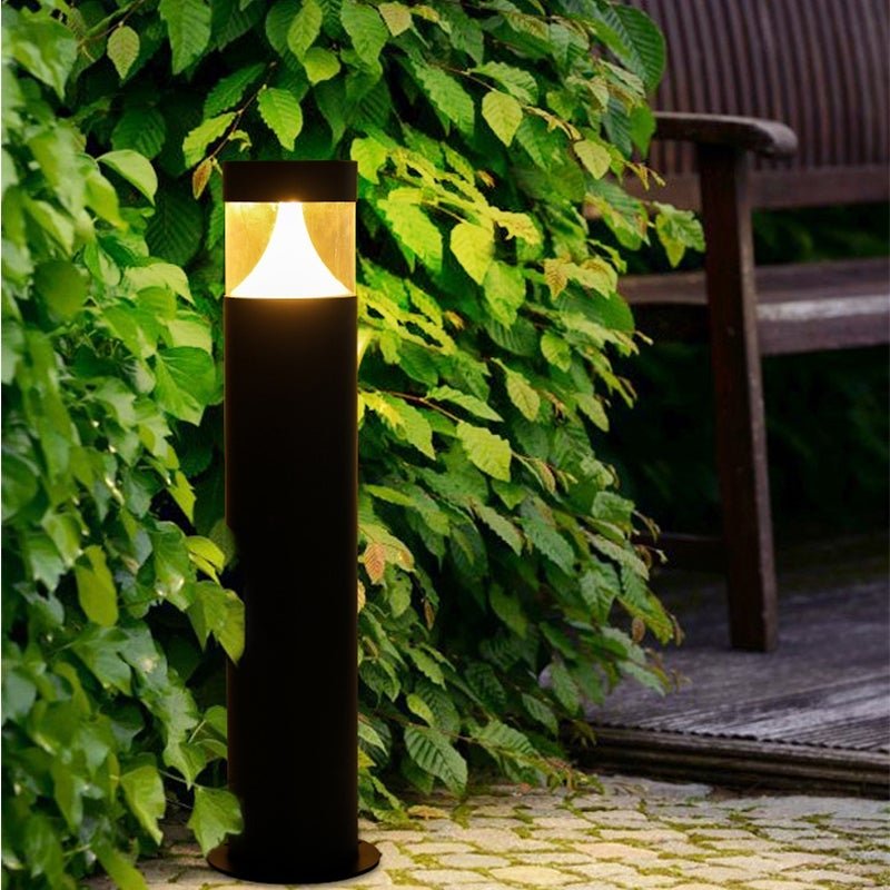 Modern Black Aluminum LED Post Light Waterproof Outdoor Lamp