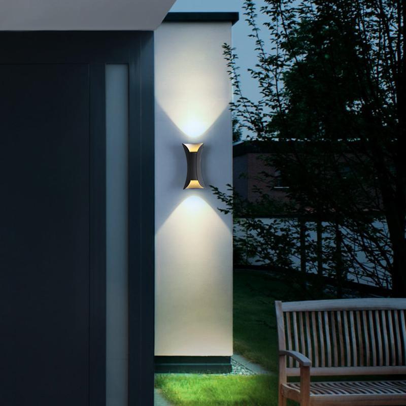 Curved LED Up Down Waterproof Outdoor Wall Light