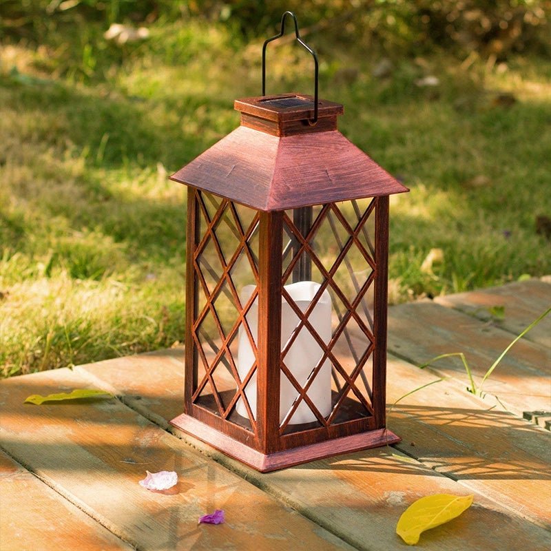 Solar LED Outdoor Lantern – Bronze Finish Vintage Lamp