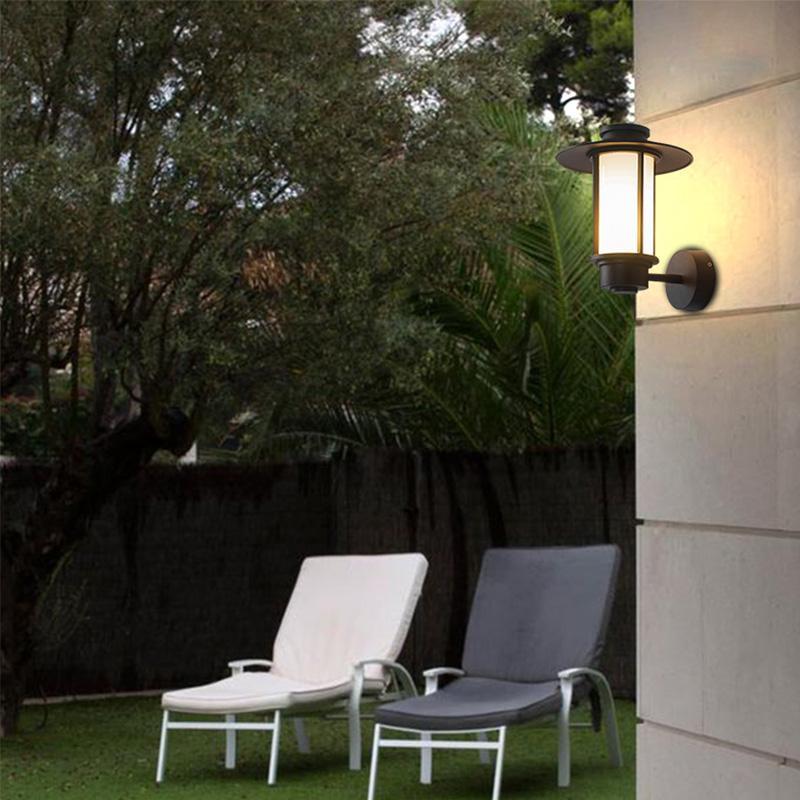 Top Hat Retro Outdoor Wall Light – Waterproof LED Aluminum Black