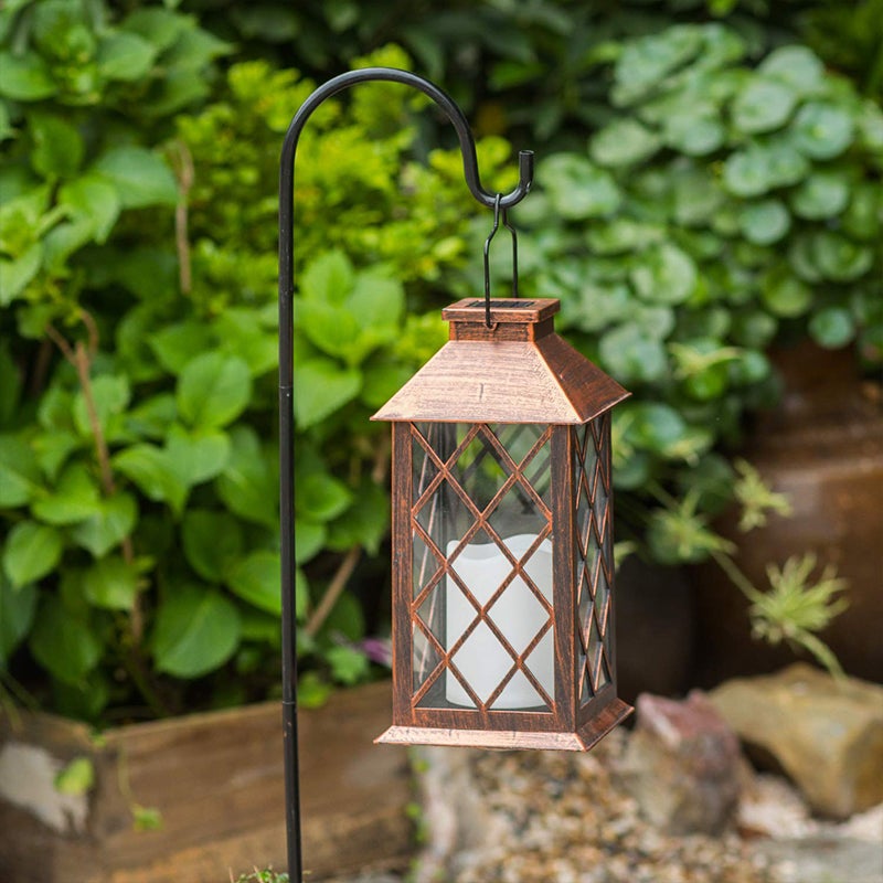 Solar LED Outdoor Lantern – Bronze Finish Vintage Lamp