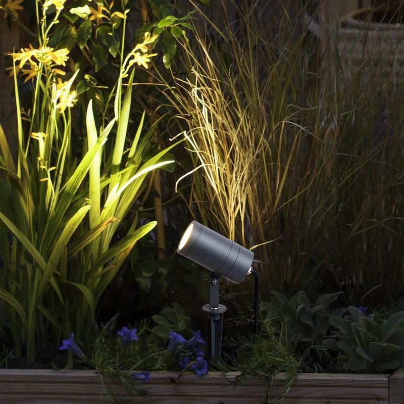 Adjustable Aluminum LED Outdoor Spotlight - Modern Black Garden Light