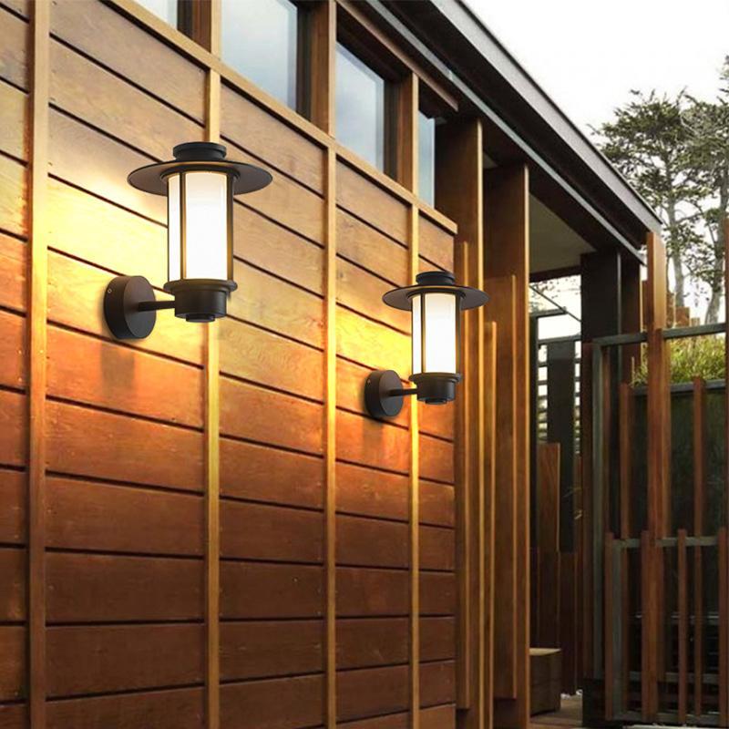 Top Hat Retro Outdoor Wall Light – Waterproof LED Aluminum Black