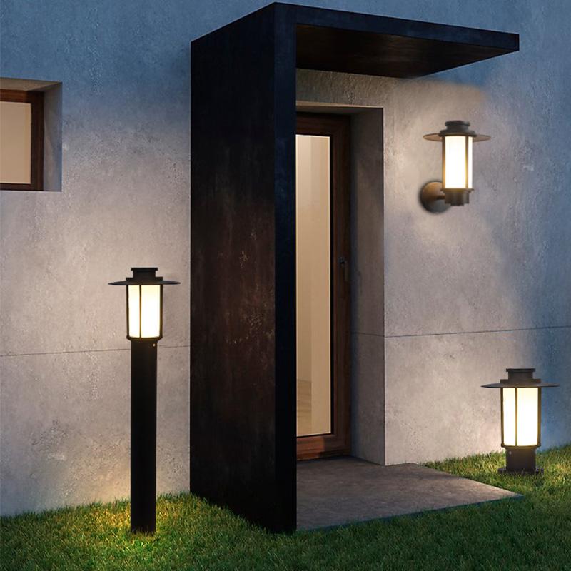 Top Hat Retro Outdoor Wall Light – Waterproof LED Aluminum Black