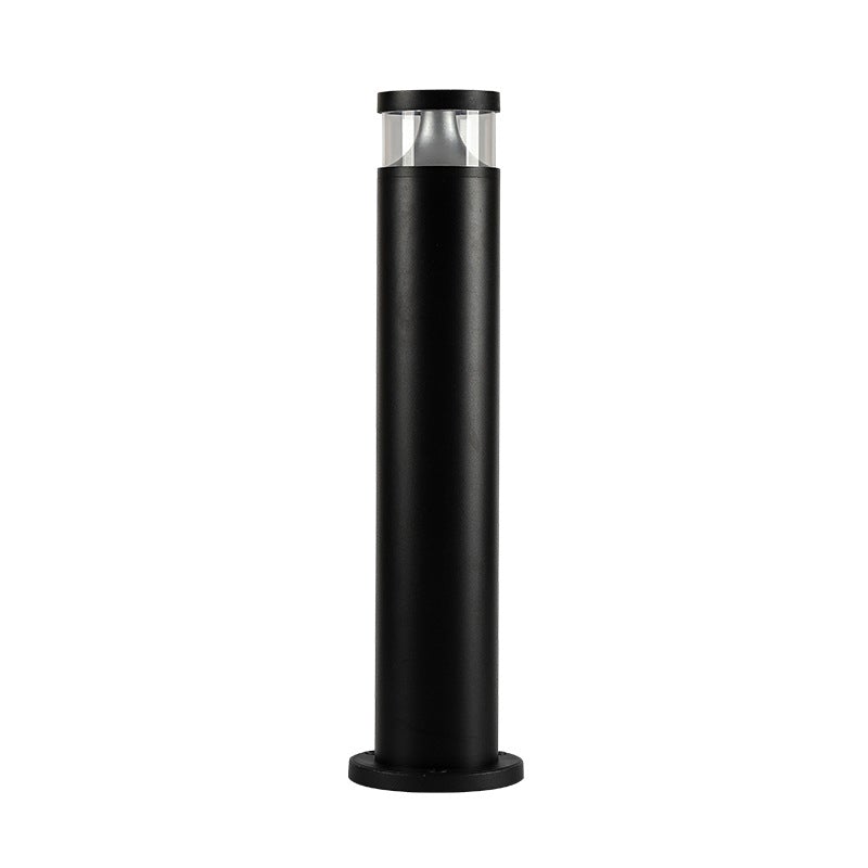 Modern Black Aluminum LED Post Light Waterproof Outdoor Lamp