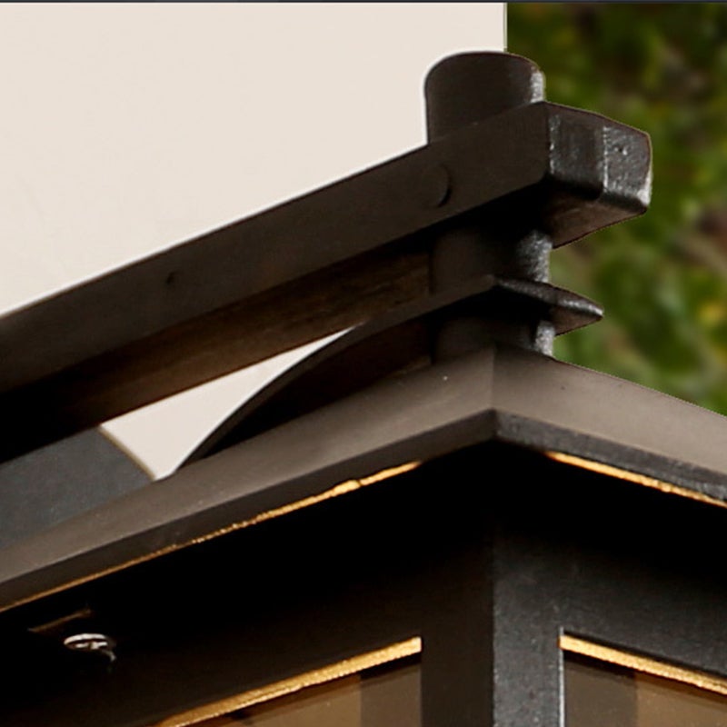 Modern Square Glass Outdoor Wall Light with Aluminum Frame