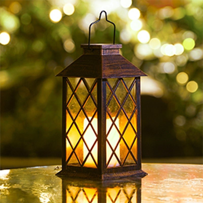 Solar LED Outdoor Lantern – Bronze Finish Vintage Lamp