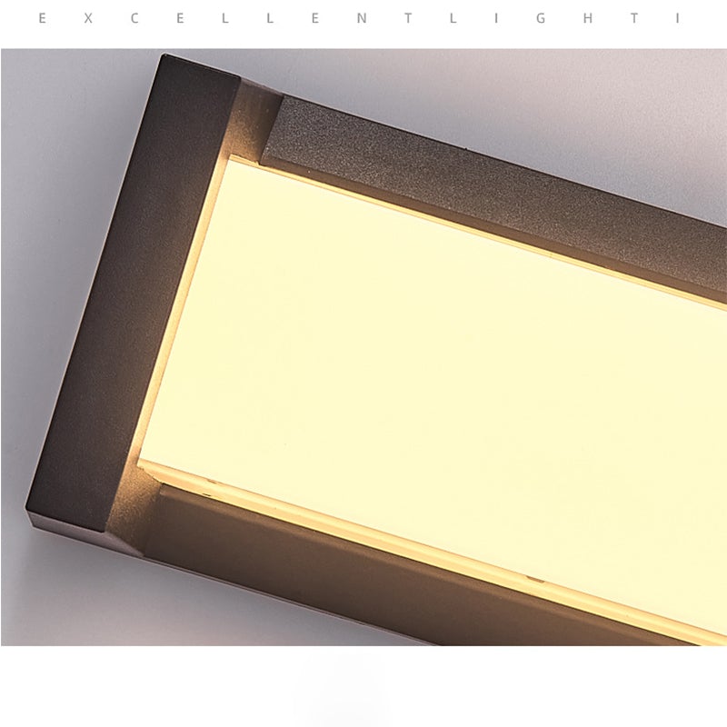 Geometric Black Aluminum Outdoor Wall Light - Modern Waterproof