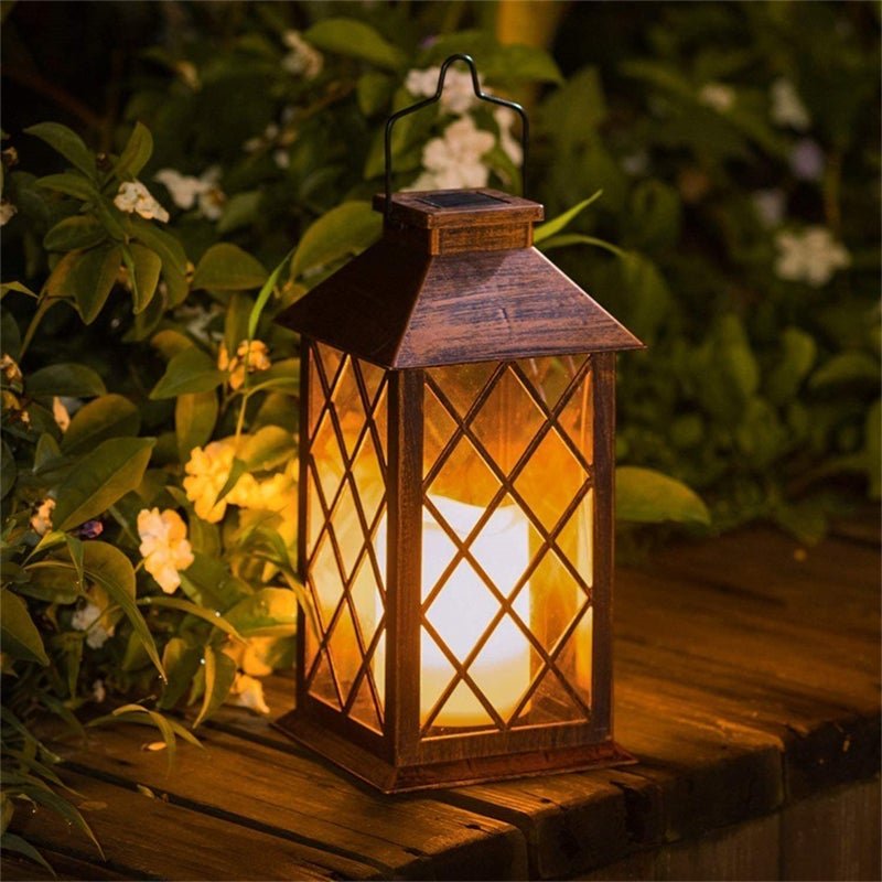 Solar LED Outdoor Lantern – Bronze Finish Vintage Lamp