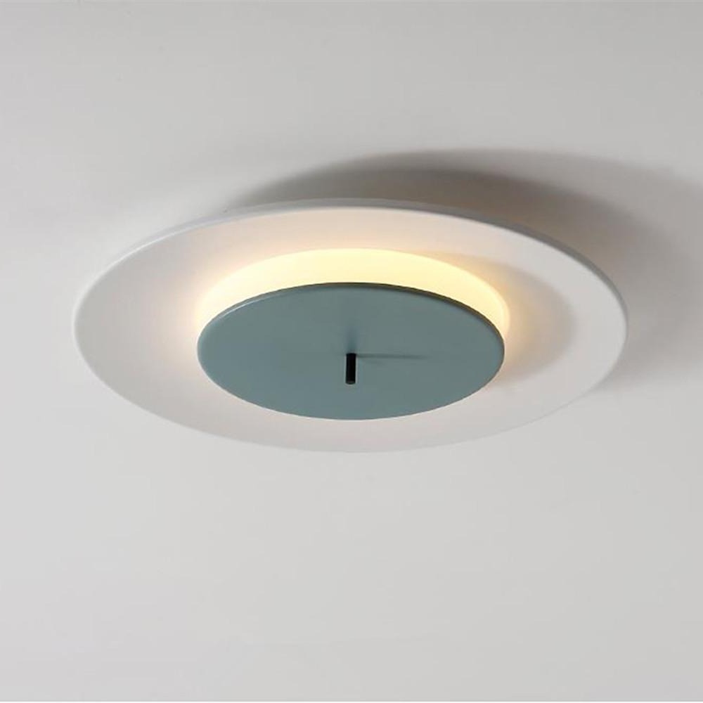 Modern LED Flush Mount Ceiling Light - Dual Circle Geometric Design