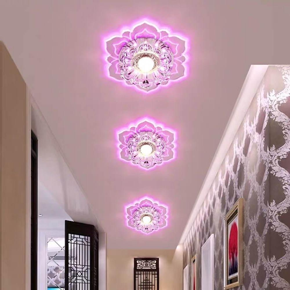 Floral LED Flush Mount Ceiling Light - Modern Acrylic Kids Bedroom