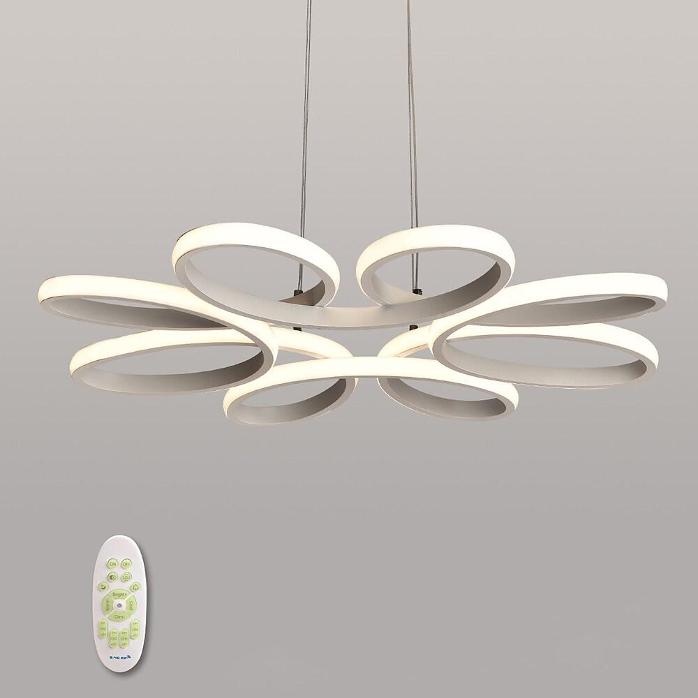 Curved Flower Dimmable LED Pendant Light - Modern Aluminum