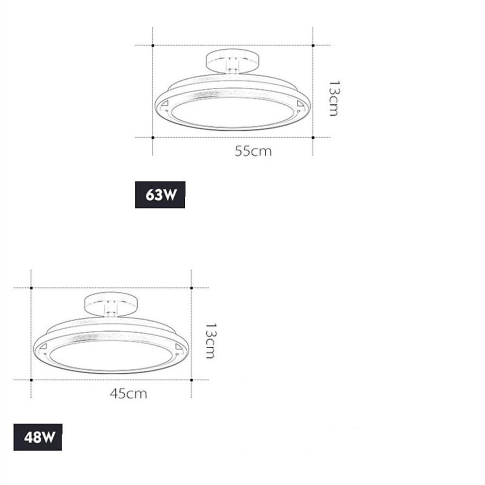 Modern LED Circular Flush Mount Ceiling Light Metal Finish
