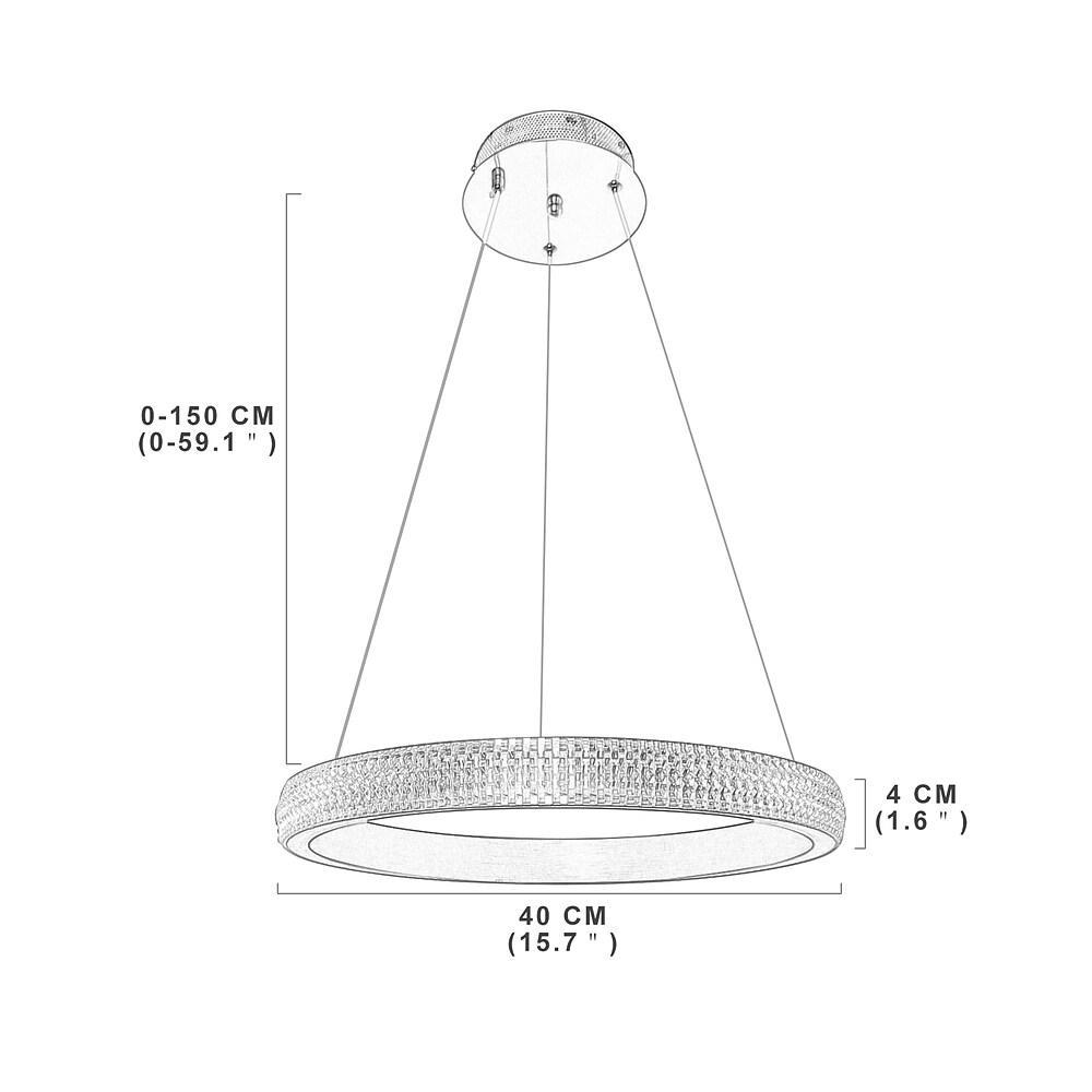 Modern Gold Circular LED Pendant Light Aluminum Chandelier