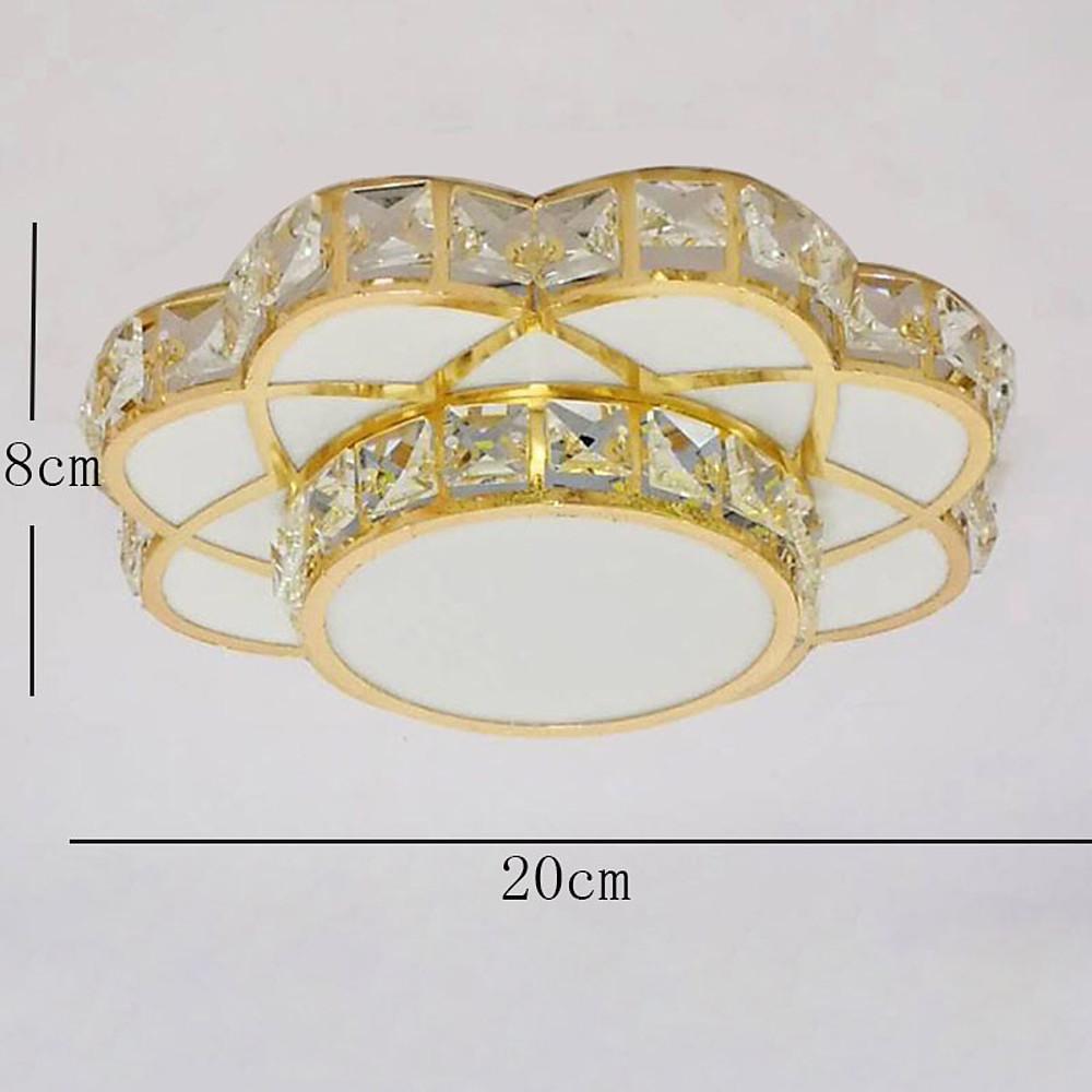 Modern Crystal Flower Flush Mount LED Ceiling Light