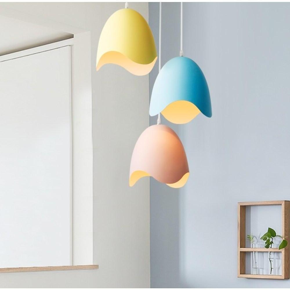 3-Light Half Eggshell Metal Pendant Light Modern Island Lighting
