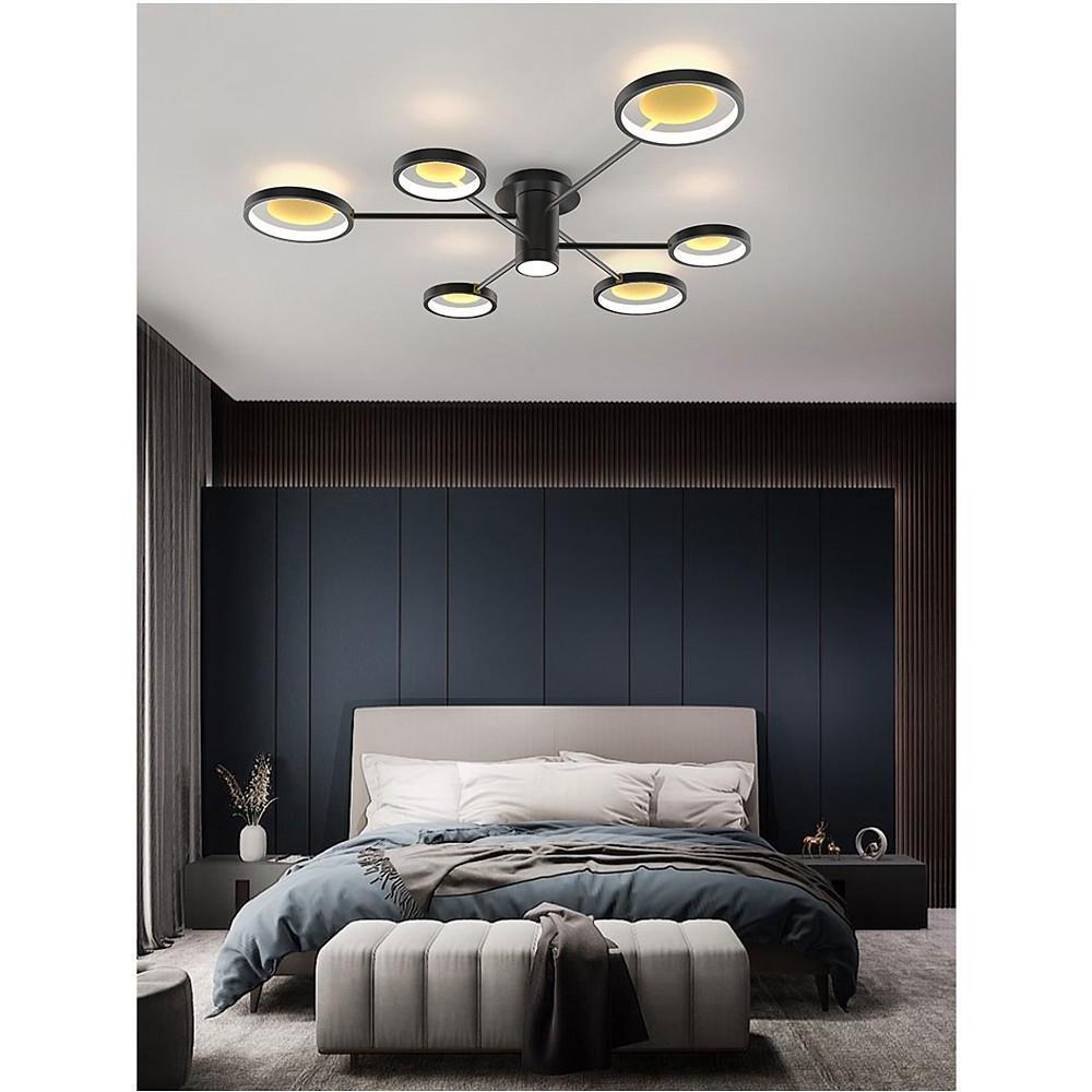Modern Multi-Circle Flush Mount LED Ceiling Light - Industrial Style