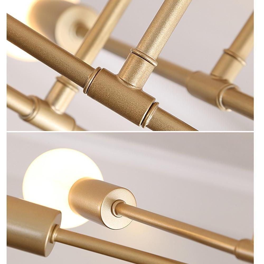 6-Light Sputnik Chandelier Modern Iron Globe Ceiling Light