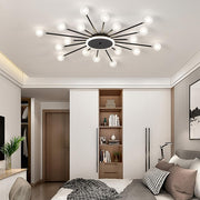 24-Light Glass Metal Nordic Pendant Chandelier - Branch Design