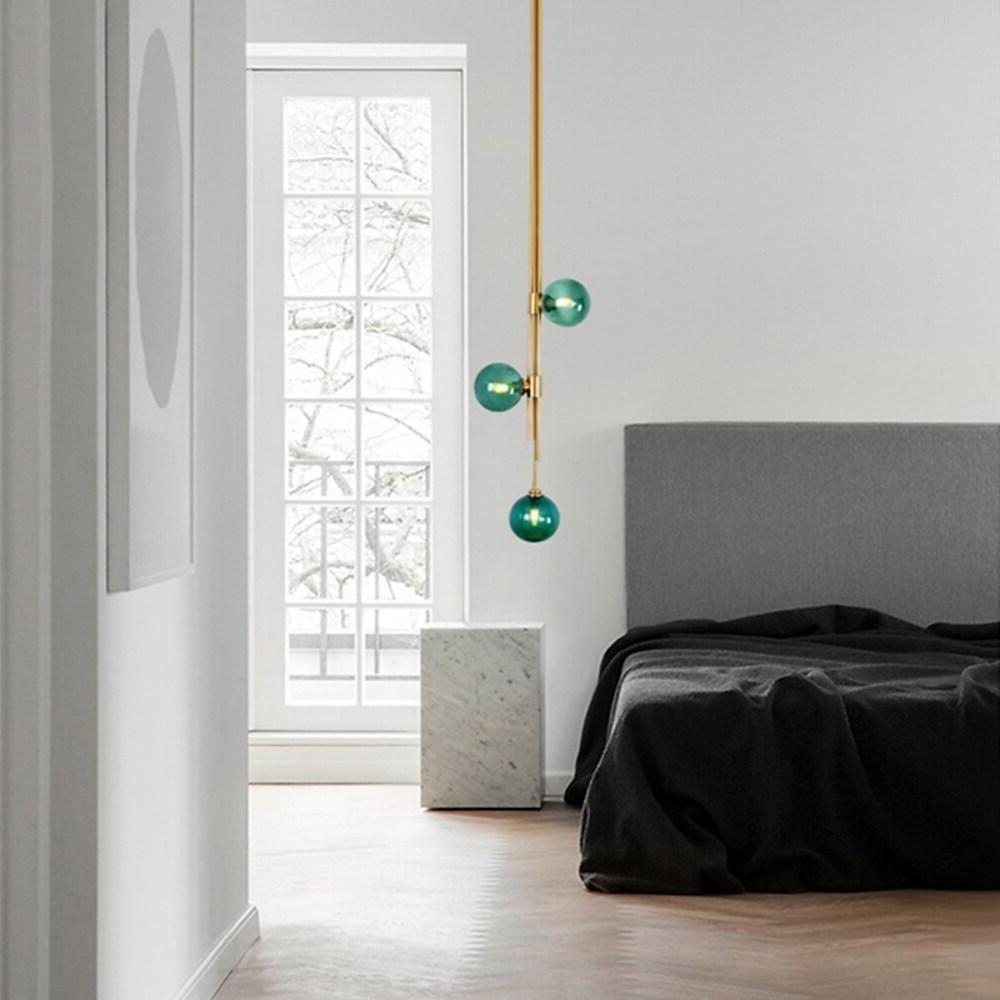 Elongated Gold Pendant Light - Metal & Glass Industrial Fixture