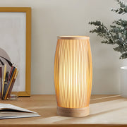 Bamboo Lantern Table Lamp Rustic Modern Design E27 LED