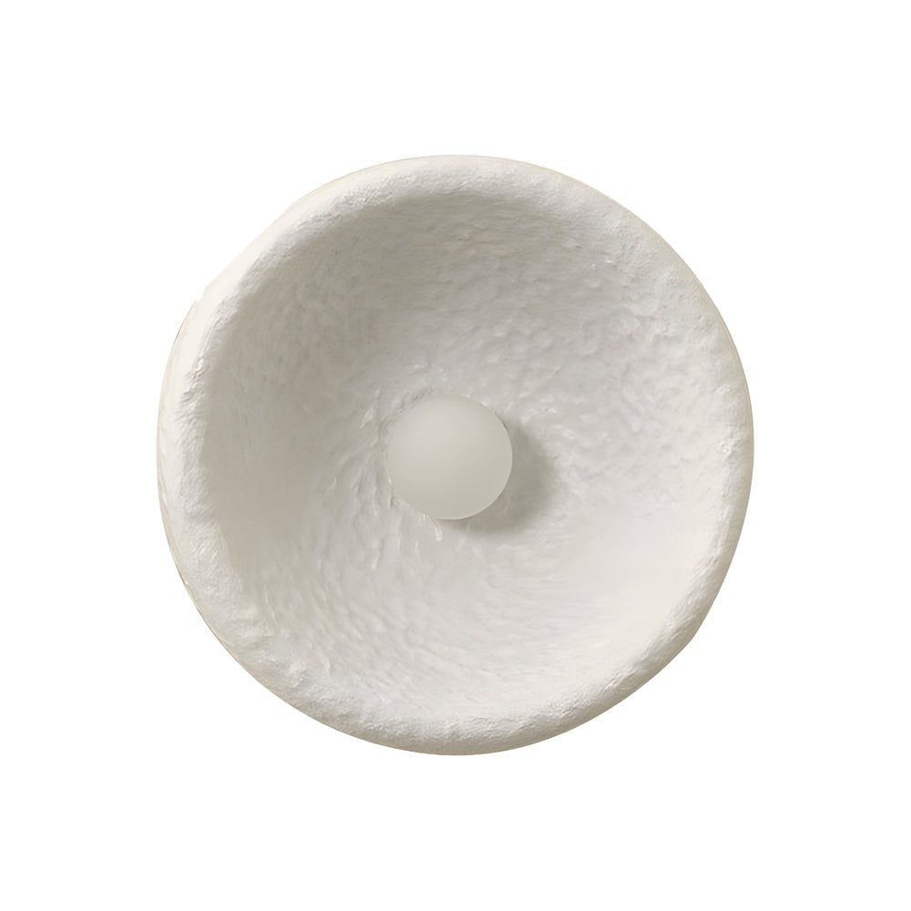 Round Wabi-Sabi Wall Sconce with Glass Shade – 3 Sizes Available