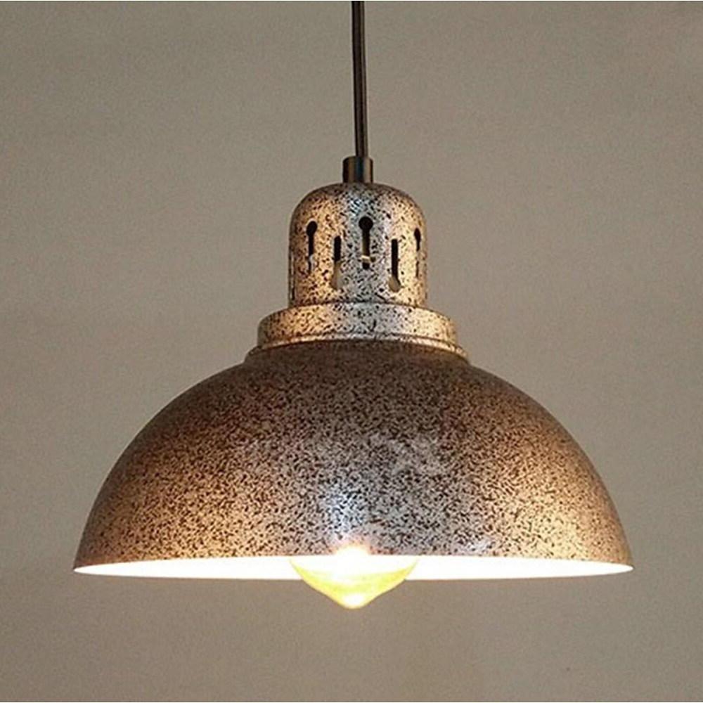 Industrial Metal Dome Pendant Light – Vintage LED Single Fixture