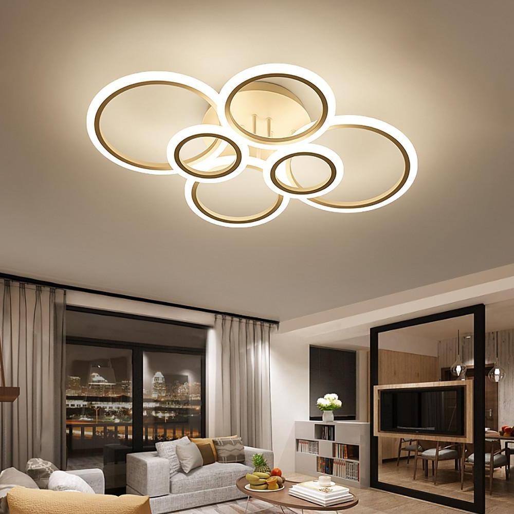 Geometric LED Flush Mount Ceiling Light - Modern Aluminum Design