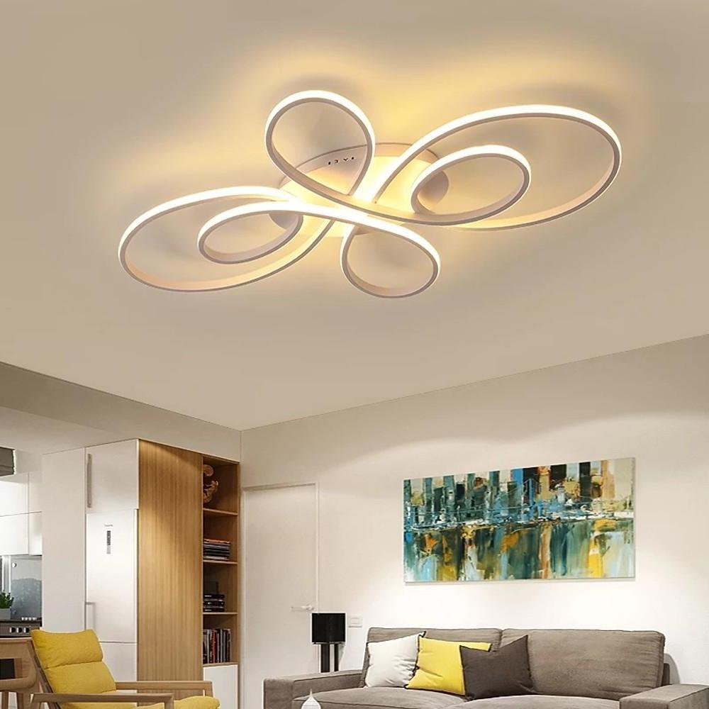 Multi-Curve Flush Mount Ceiling Light Modern Metal LED Ambient